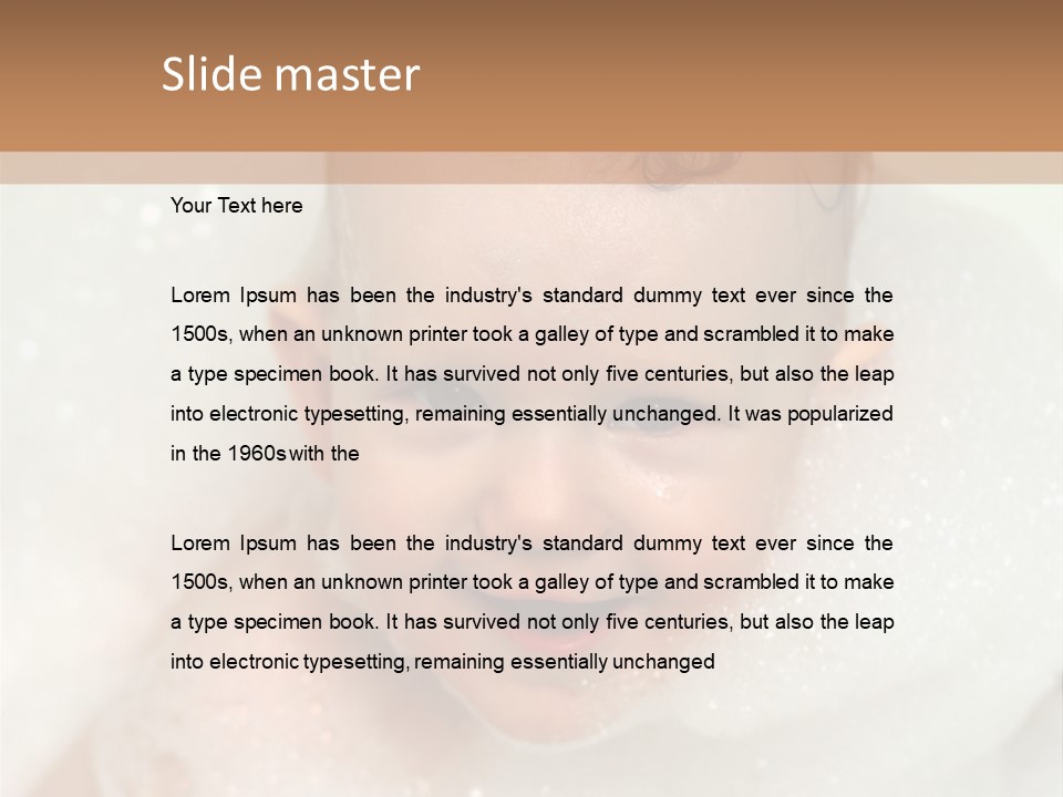 Child Suds Froth PowerPoint Template