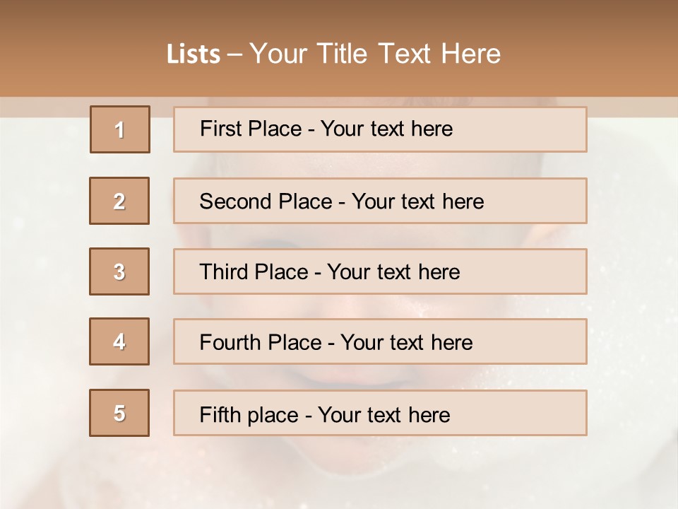 Child Suds Froth PowerPoint Template