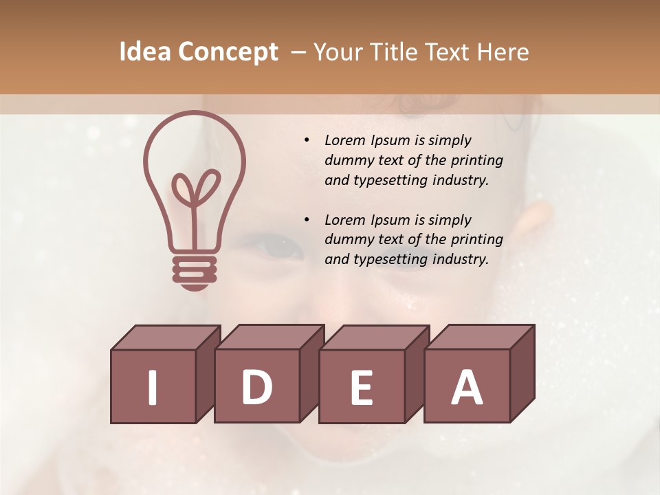 Child Suds Froth PowerPoint Template