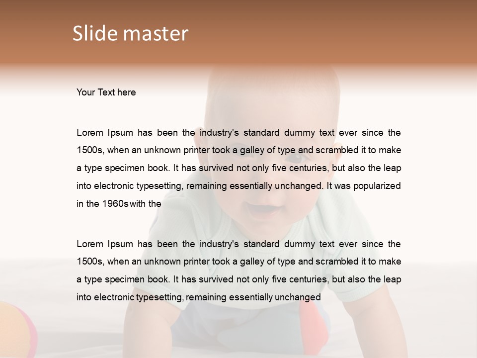 Blanket Clean Infancy PowerPoint Template
