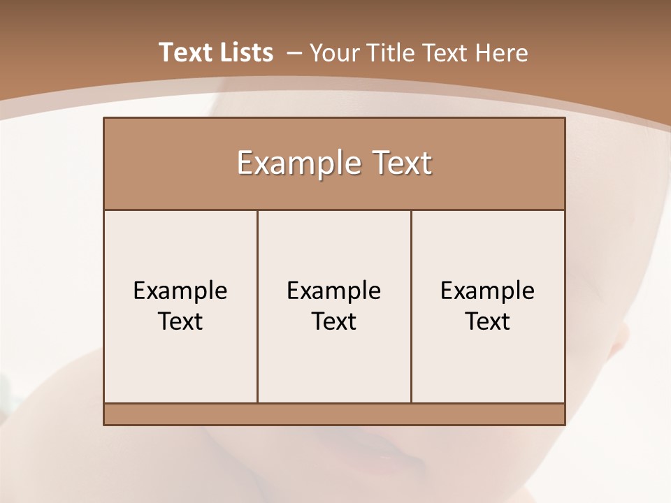 Face Infancy Look PowerPoint Template
