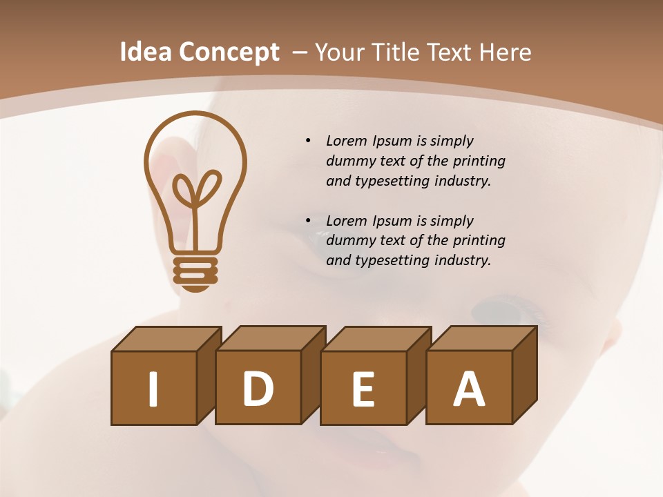 Face Infancy Look PowerPoint Template