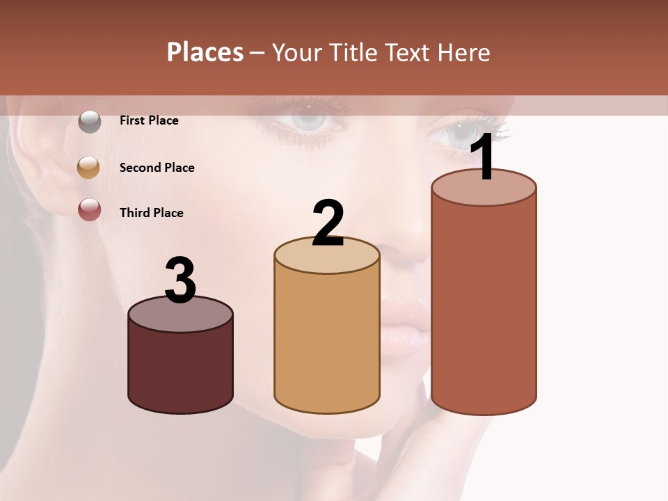 A Beautiful Woman With Blue Eyes Powerpoint Template PowerPoint Template