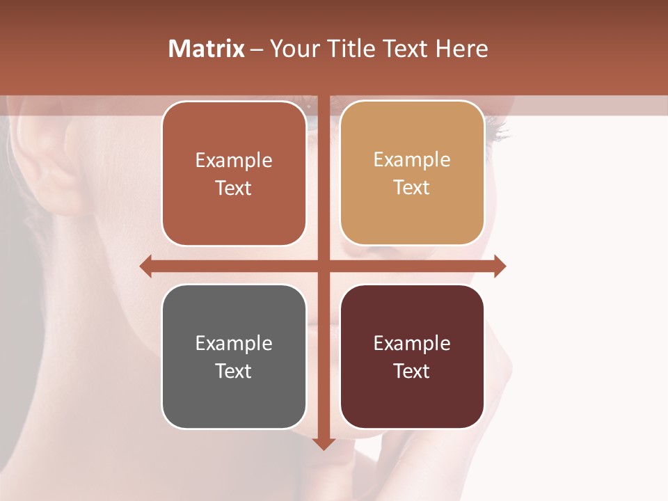 A Beautiful Woman With Blue Eyes Powerpoint Template PowerPoint Template