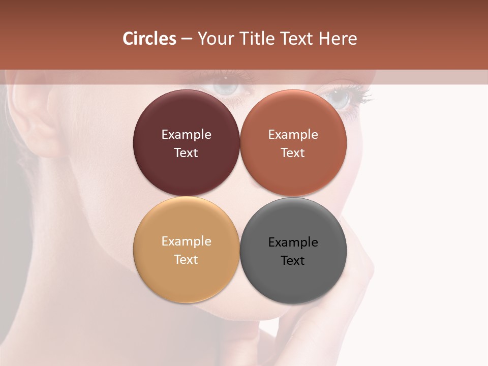 A Beautiful Woman With Blue Eyes Powerpoint Template PowerPoint Template