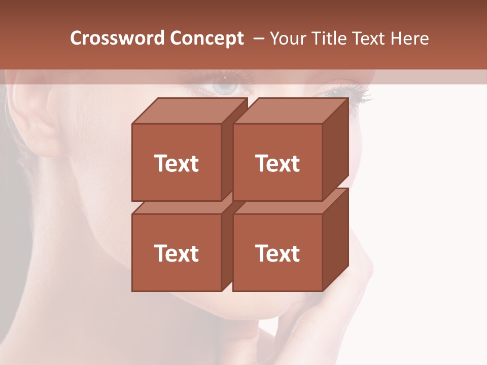 A Beautiful Woman With Blue Eyes Powerpoint Template PowerPoint Template