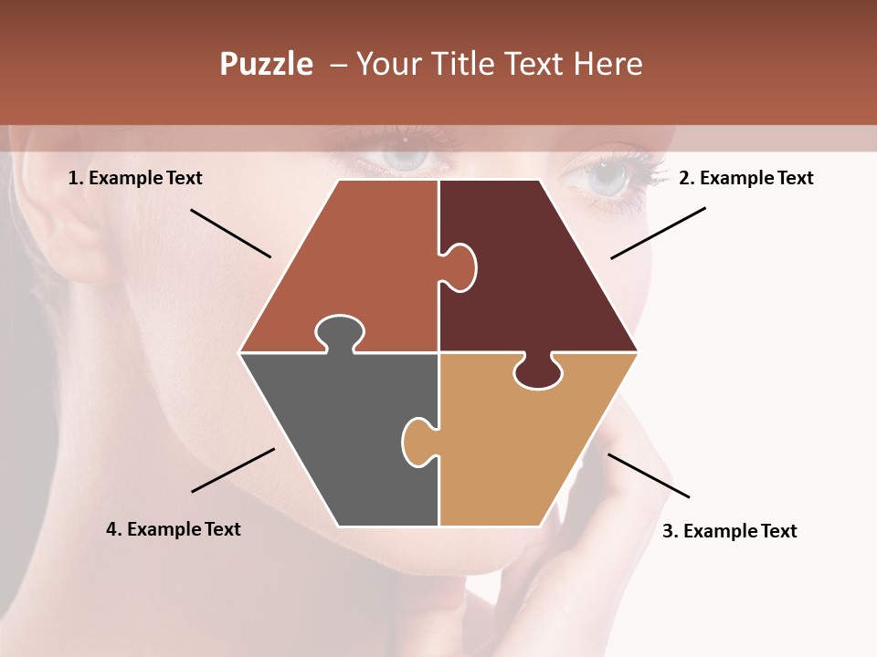 A Beautiful Woman With Blue Eyes Powerpoint Template PowerPoint Template