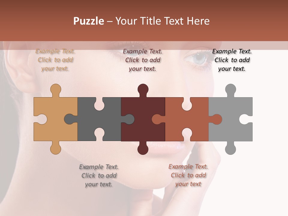 A Beautiful Woman With Blue Eyes Powerpoint Template PowerPoint Template