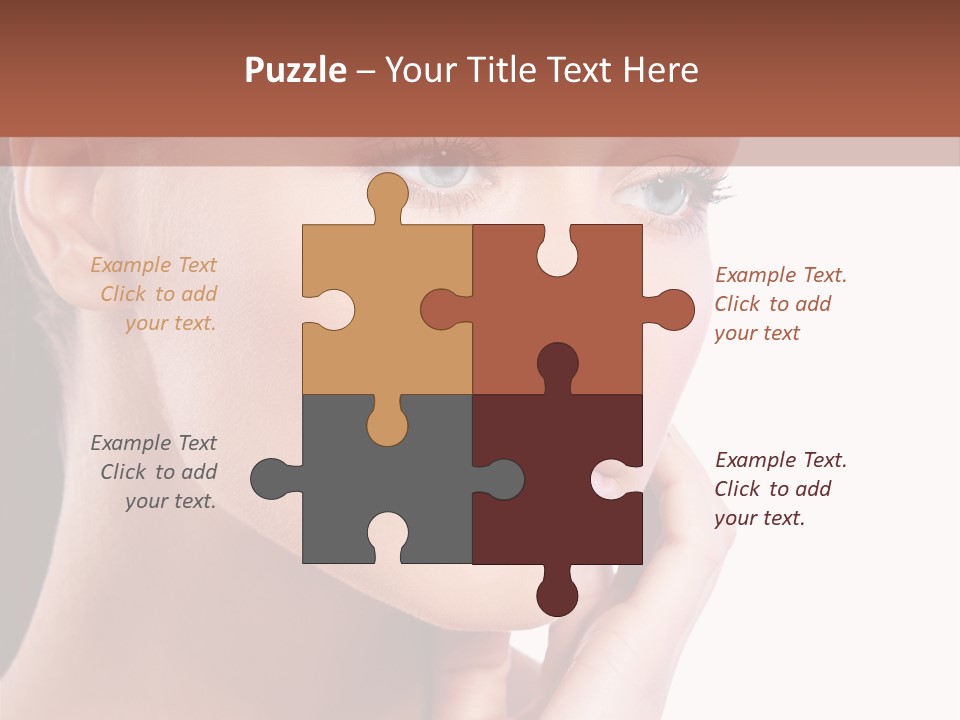 A Beautiful Woman With Blue Eyes Powerpoint Template PowerPoint Template