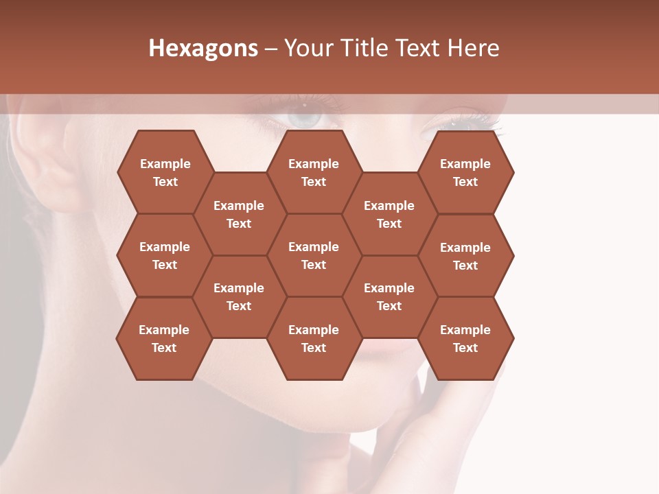 A Beautiful Woman With Blue Eyes Powerpoint Template PowerPoint Template