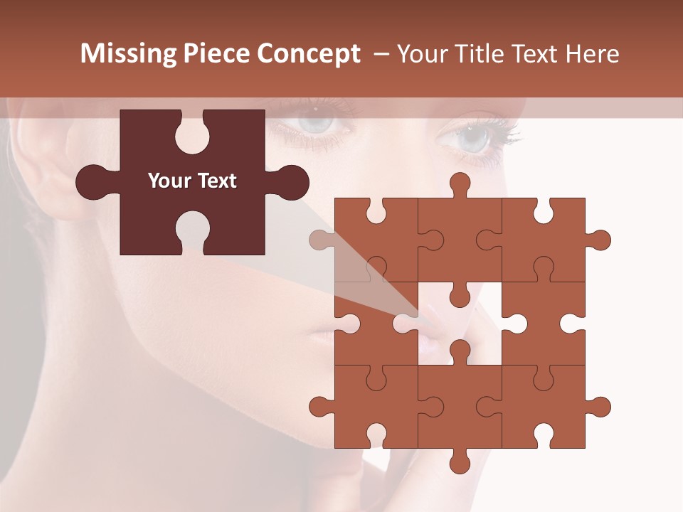 A Beautiful Woman With Blue Eyes Powerpoint Template PowerPoint Template