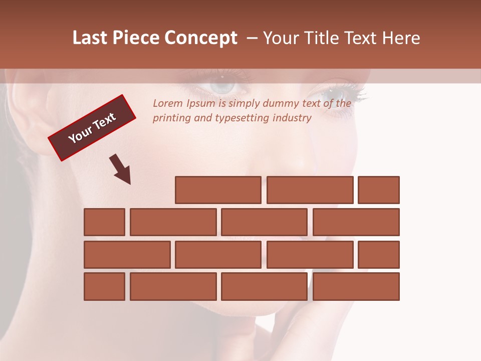 A Beautiful Woman With Blue Eyes Powerpoint Template PowerPoint Template