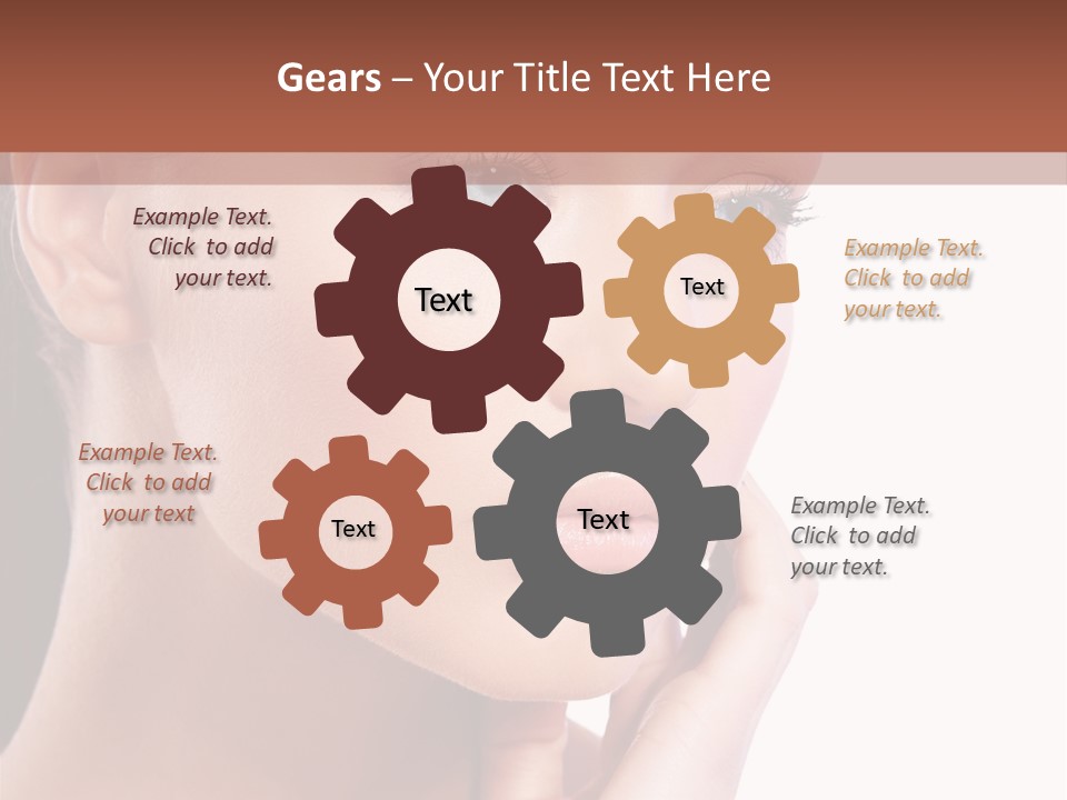 A Beautiful Woman With Blue Eyes Powerpoint Template PowerPoint Template