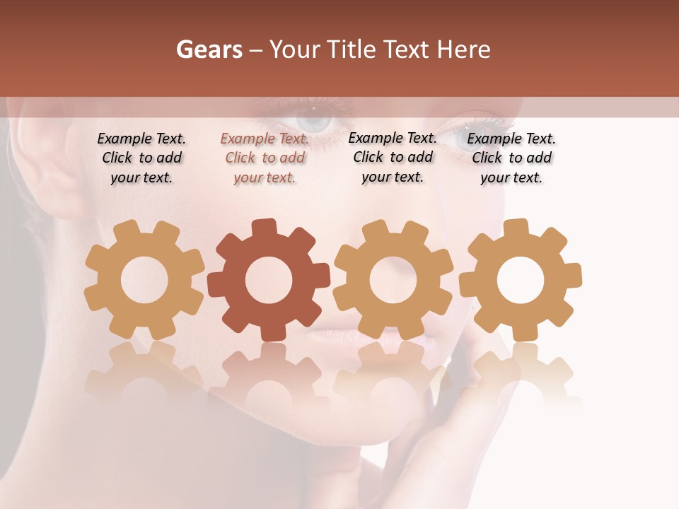 A Beautiful Woman With Blue Eyes Powerpoint Template PowerPoint Template