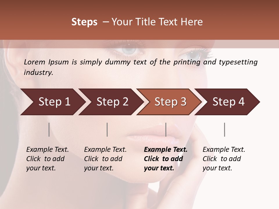 A Beautiful Woman With Blue Eyes Powerpoint Template PowerPoint Template