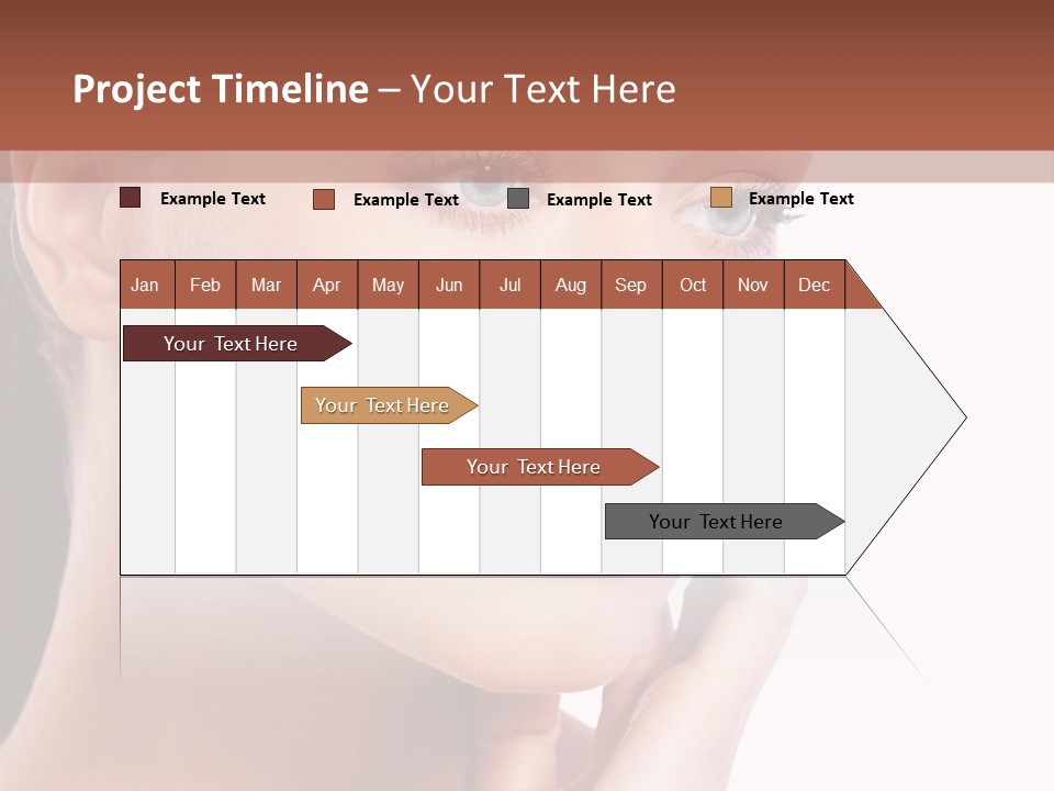 A Beautiful Woman With Blue Eyes Powerpoint Template PowerPoint Template