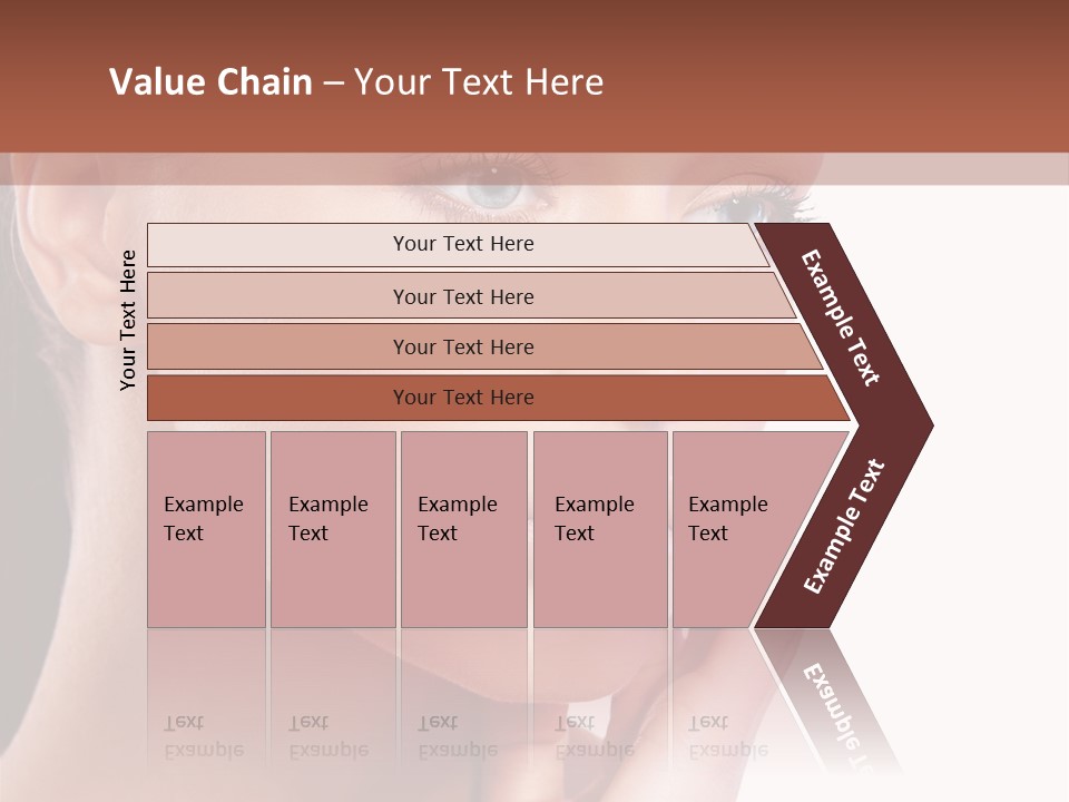 A Beautiful Woman With Blue Eyes Powerpoint Template PowerPoint Template