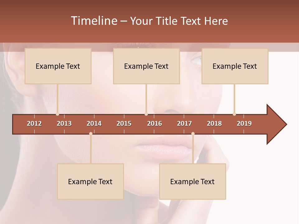 A Beautiful Woman With Blue Eyes Powerpoint Template PowerPoint Template