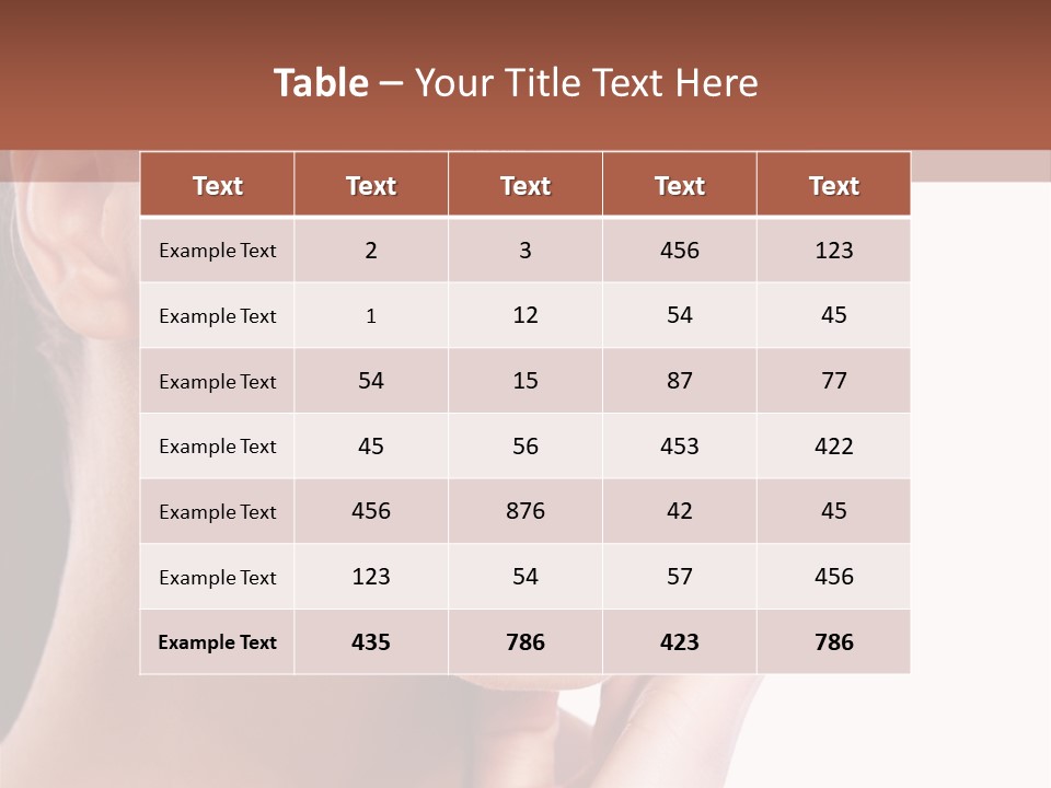 A Beautiful Woman With Blue Eyes Powerpoint Template PowerPoint Template