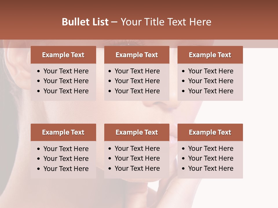 A Beautiful Woman With Blue Eyes Powerpoint Template PowerPoint Template