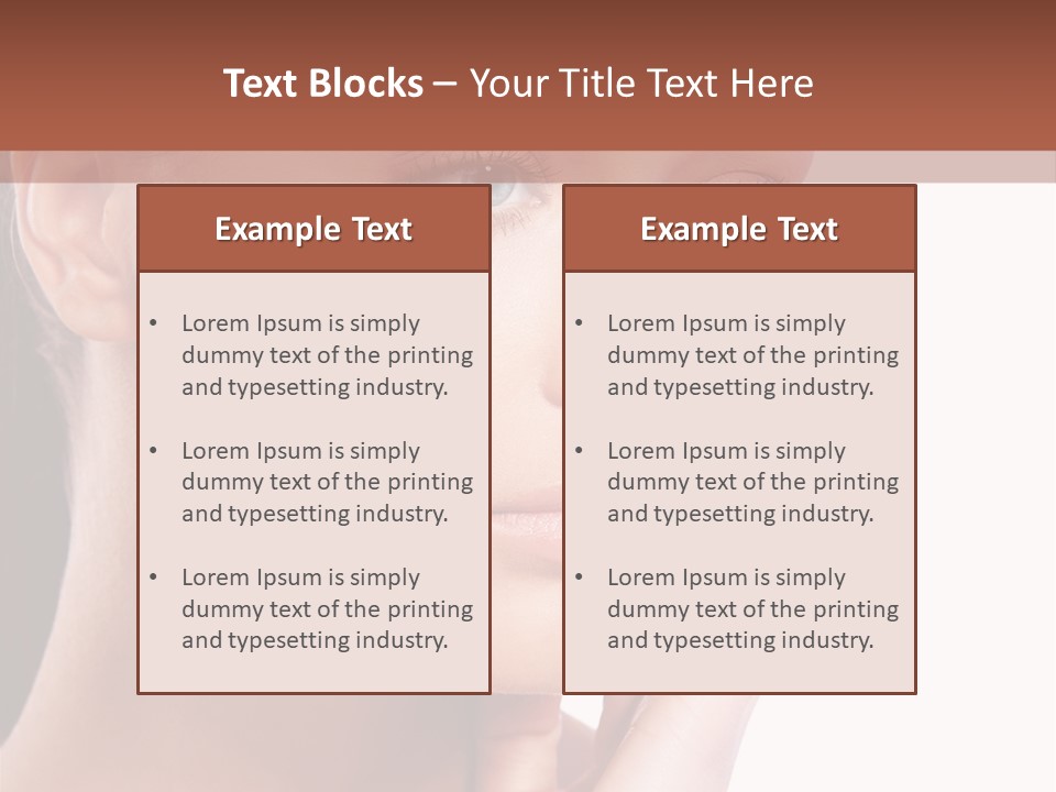 A Beautiful Woman With Blue Eyes Powerpoint Template PowerPoint Template