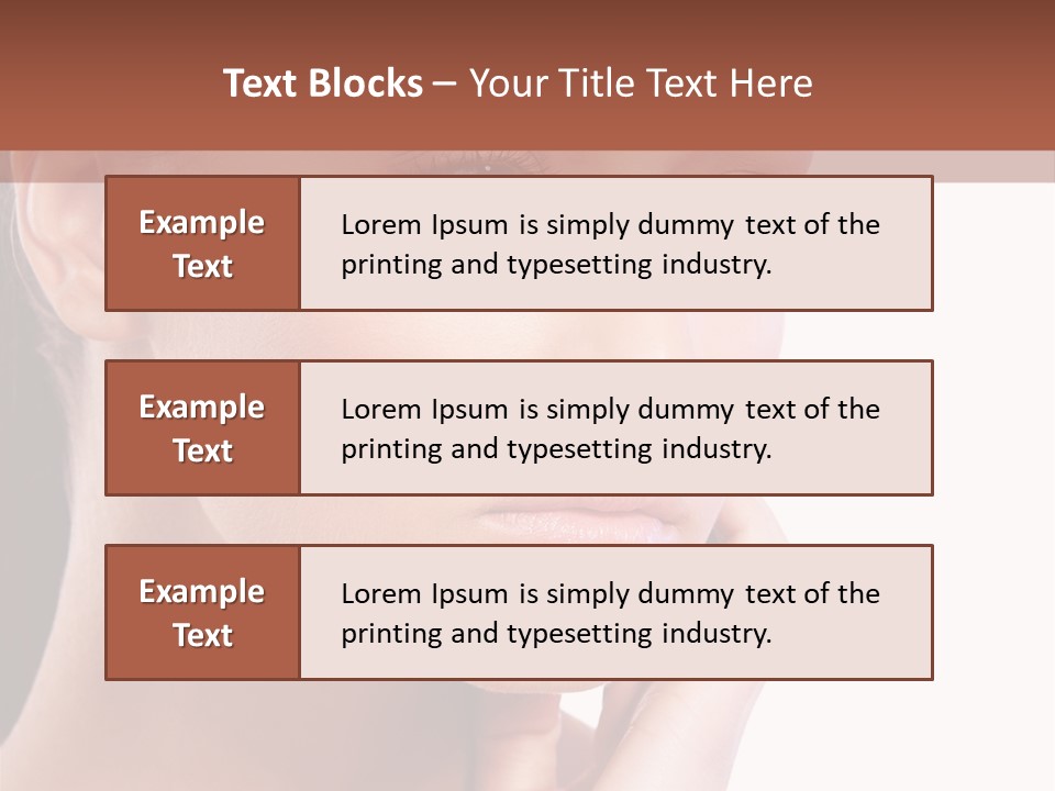 A Beautiful Woman With Blue Eyes Powerpoint Template PowerPoint Template