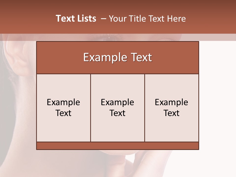 A Beautiful Woman With Blue Eyes Powerpoint Template PowerPoint Template