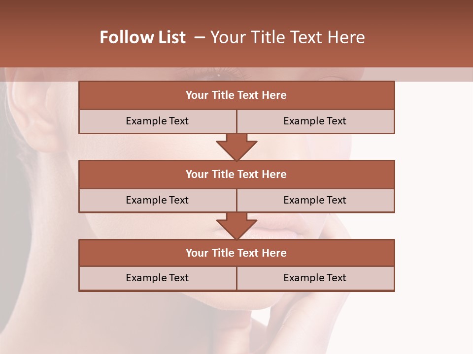 A Beautiful Woman With Blue Eyes Powerpoint Template PowerPoint Template