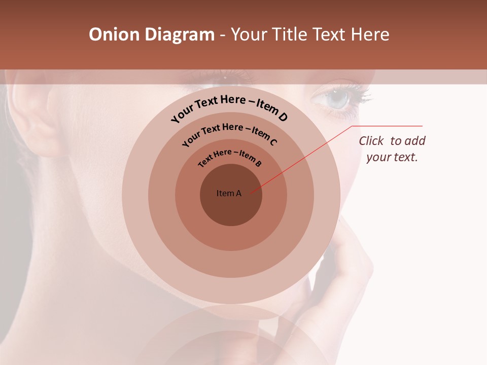 A Beautiful Woman With Blue Eyes Powerpoint Template PowerPoint Template