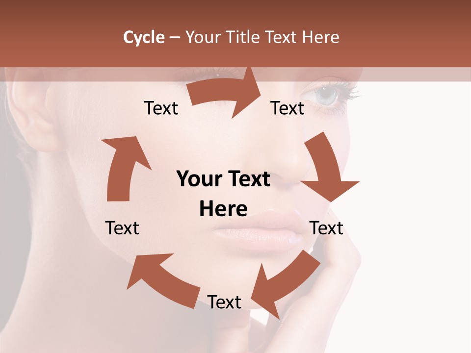 A Beautiful Woman With Blue Eyes Powerpoint Template PowerPoint Template