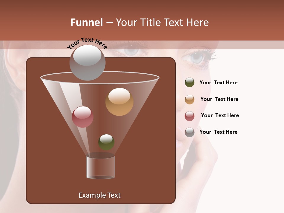 A Beautiful Woman With Blue Eyes Powerpoint Template PowerPoint Template