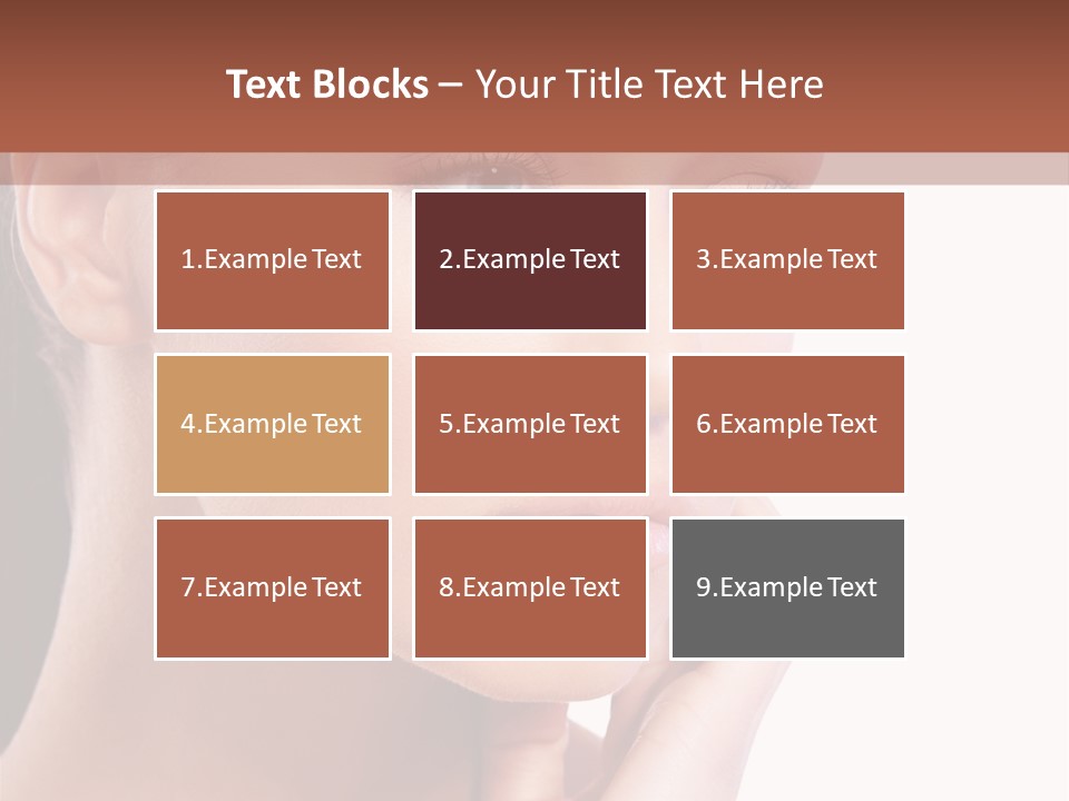 A Beautiful Woman With Blue Eyes Powerpoint Template PowerPoint Template