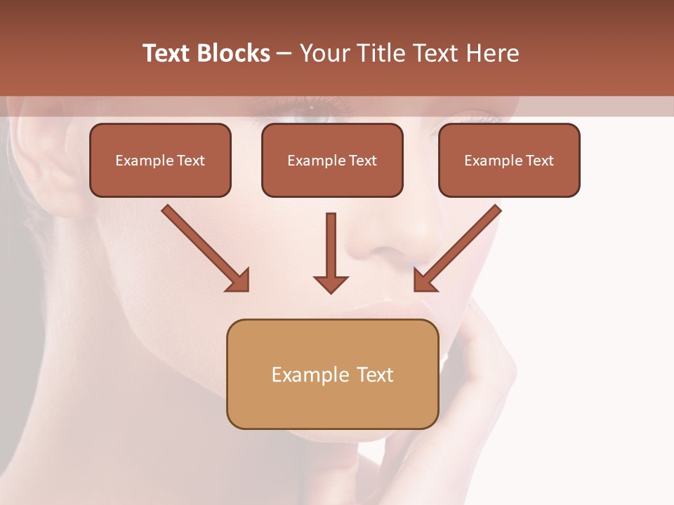 A Beautiful Woman With Blue Eyes Powerpoint Template PowerPoint Template