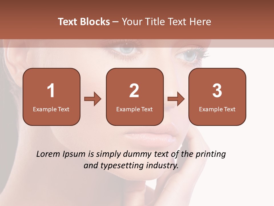 A Beautiful Woman With Blue Eyes Powerpoint Template PowerPoint Template