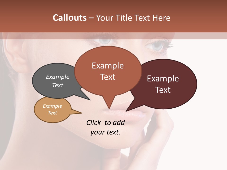 A Beautiful Woman With Blue Eyes Powerpoint Template PowerPoint Template