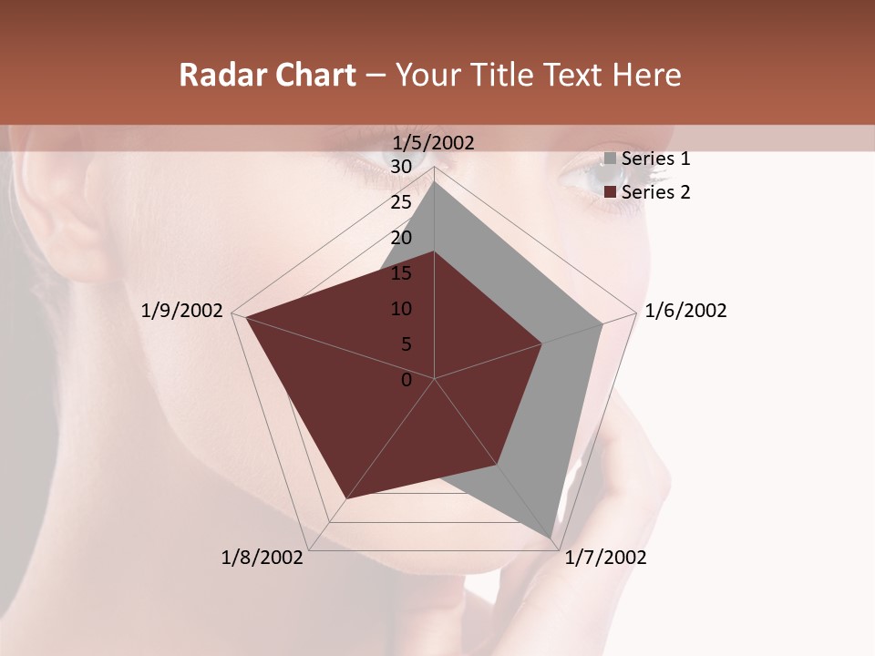 A Beautiful Woman With Blue Eyes Powerpoint Template PowerPoint Template