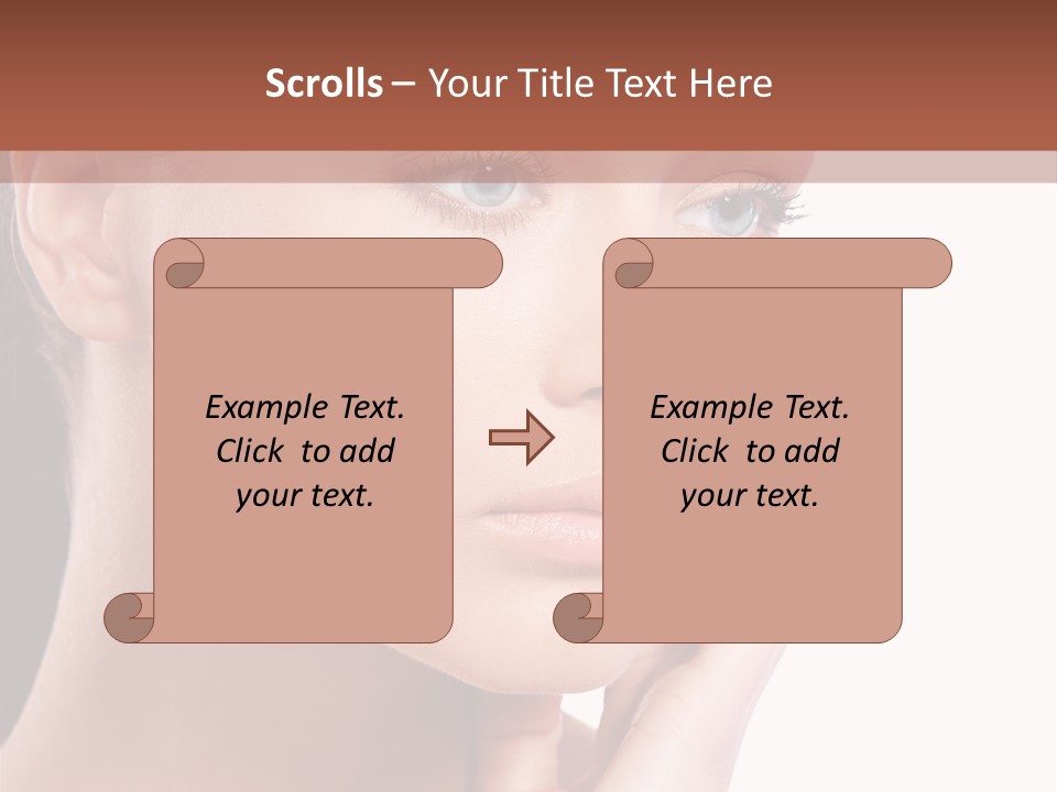 A Beautiful Woman With Blue Eyes Powerpoint Template PowerPoint Template
