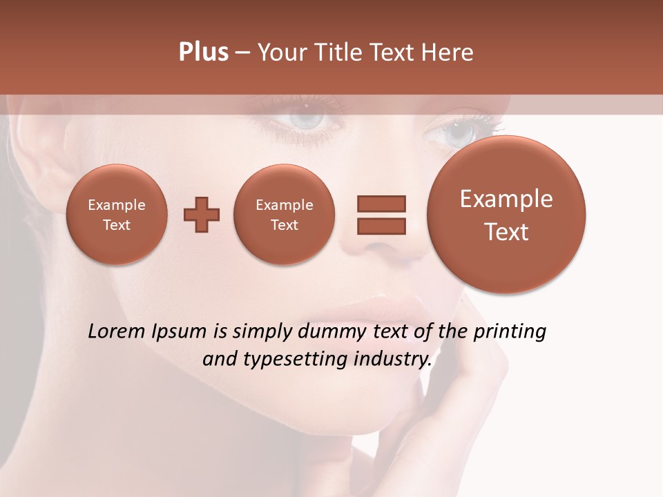 A Beautiful Woman With Blue Eyes Powerpoint Template PowerPoint Template