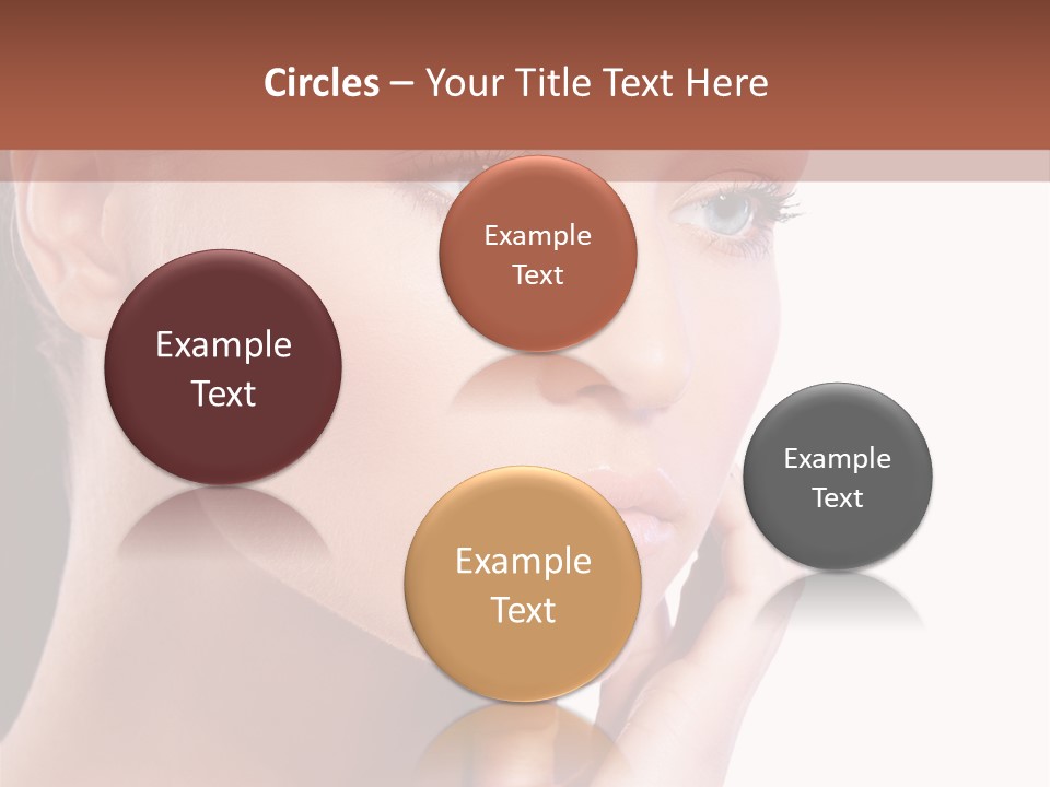 A Beautiful Woman With Blue Eyes Powerpoint Template PowerPoint Template