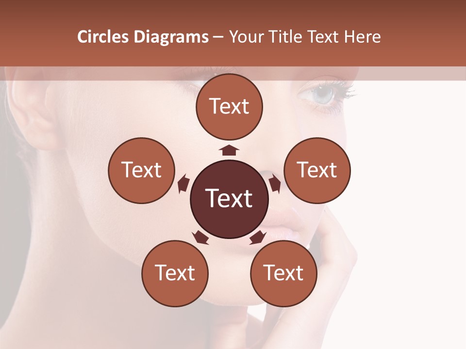 A Beautiful Woman With Blue Eyes Powerpoint Template PowerPoint Template