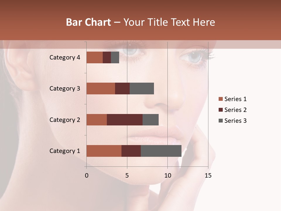 A Beautiful Woman With Blue Eyes Powerpoint Template PowerPoint Template