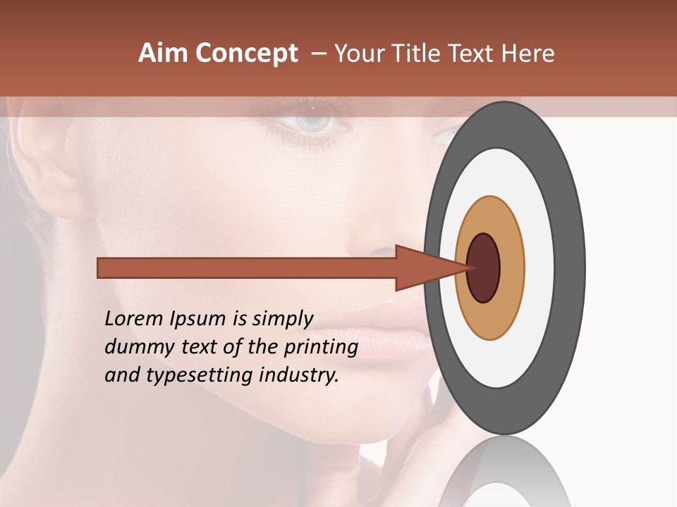 A Beautiful Woman With Blue Eyes Powerpoint Template PowerPoint Template