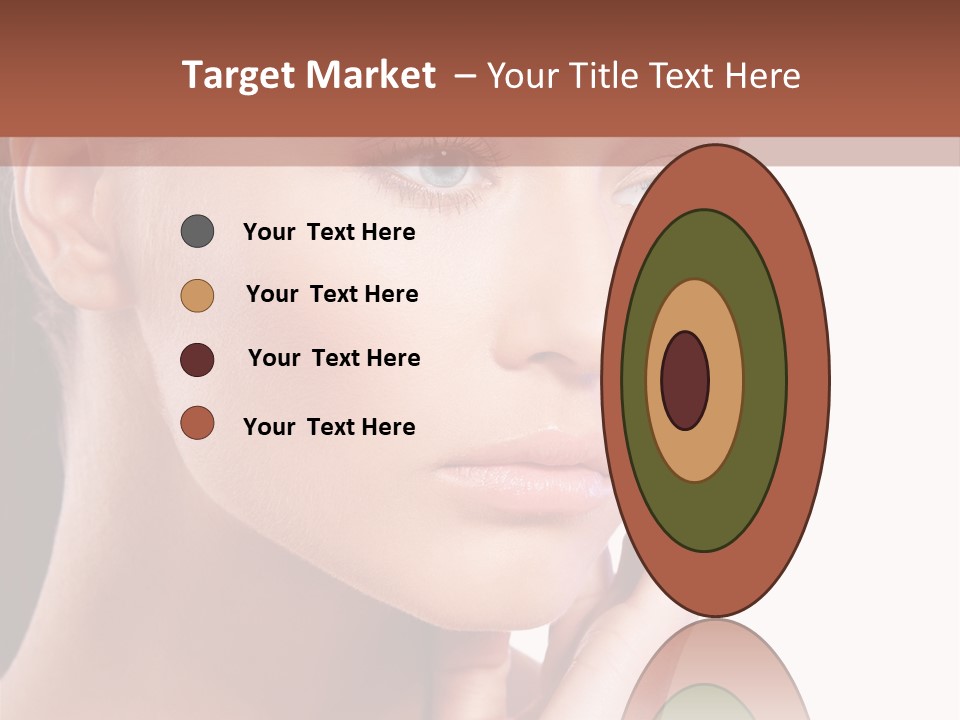 A Beautiful Woman With Blue Eyes Powerpoint Template PowerPoint Template