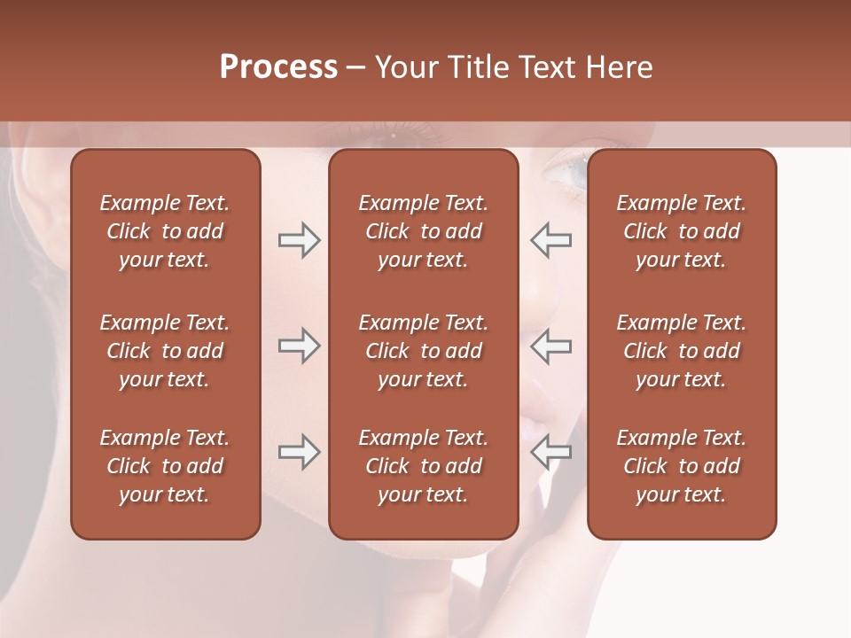 A Beautiful Woman With Blue Eyes Powerpoint Template PowerPoint Template