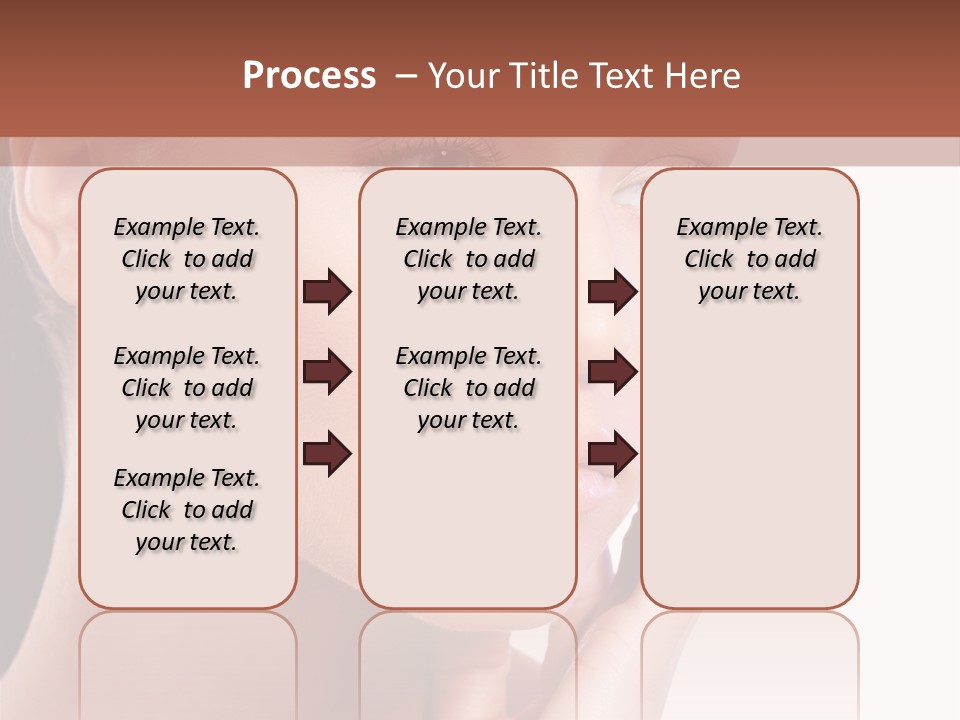 A Beautiful Woman With Blue Eyes Powerpoint Template PowerPoint Template