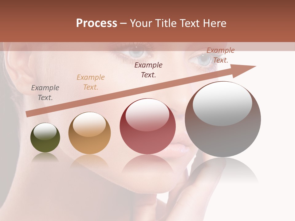 A Beautiful Woman With Blue Eyes Powerpoint Template PowerPoint Template