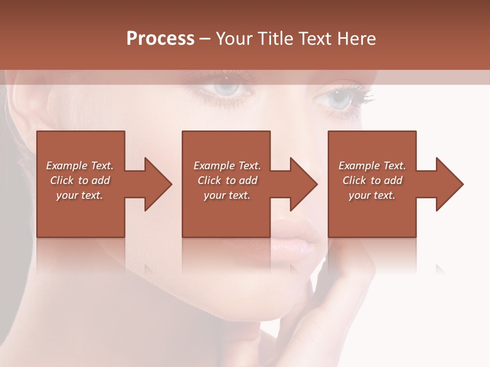 A Beautiful Woman With Blue Eyes Powerpoint Template PowerPoint Template