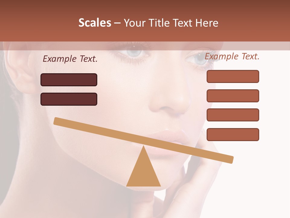 A Beautiful Woman With Blue Eyes Powerpoint Template PowerPoint Template