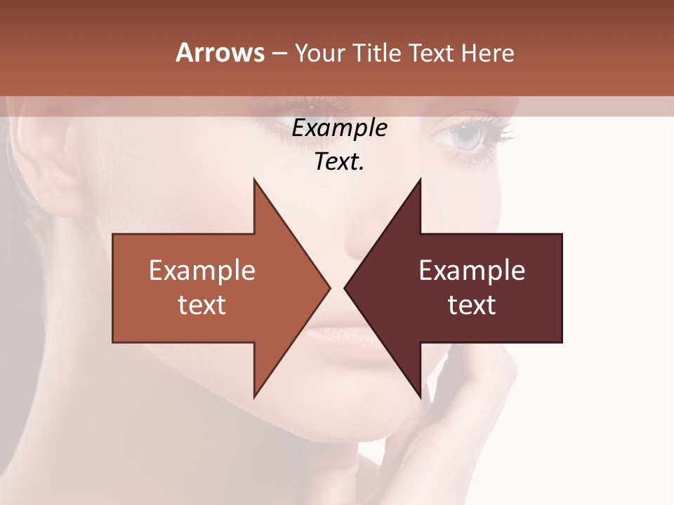 A Beautiful Woman With Blue Eyes Powerpoint Template PowerPoint Template