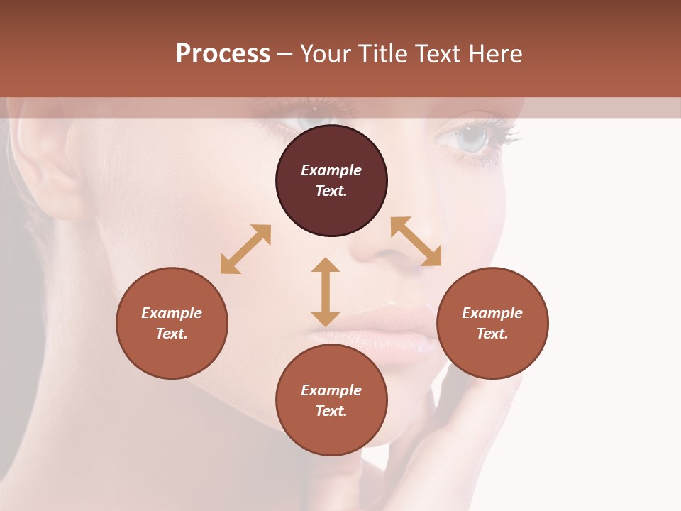 A Beautiful Woman With Blue Eyes Powerpoint Template PowerPoint Template